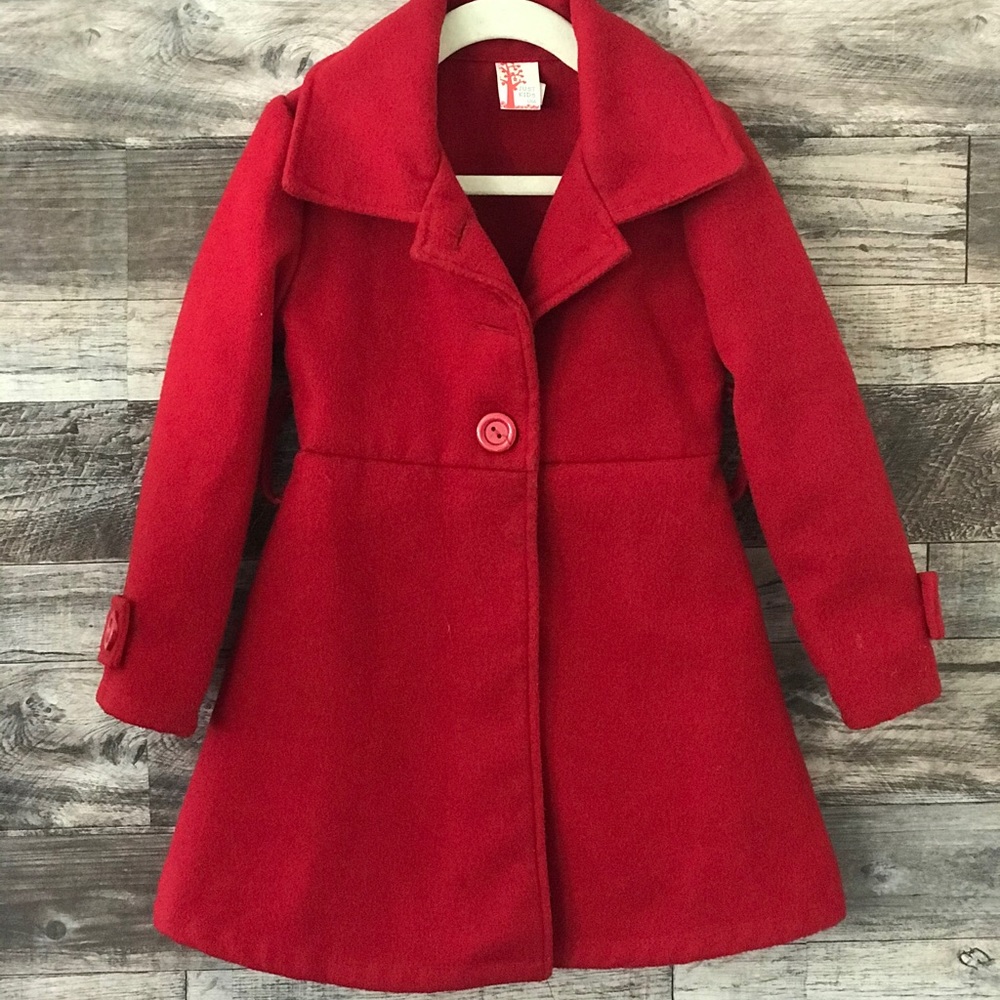 EUC JUST KIDS GIRL'S RED WINTER COAT SIZE 4
